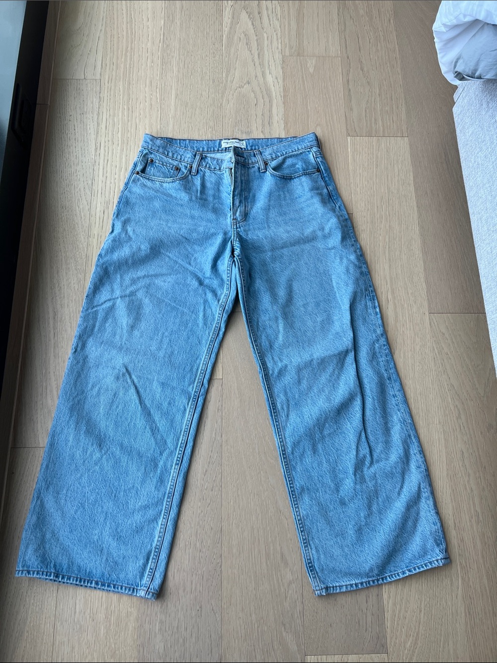 Abercrombie & Fitch Light Blue Low-Rise Ultra Loose Jeans